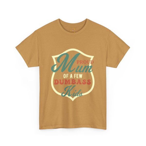 Mother Proud Mom Old Gold Color T-Shirt For Unisex Heavy Cotton Tee