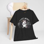 Unicorn Gym Black Color T-Shirt For Unisex Heavy Cotton Tee