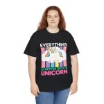Unicorn Black Color T-Shirt For Unisex Heavy Cotton Tee