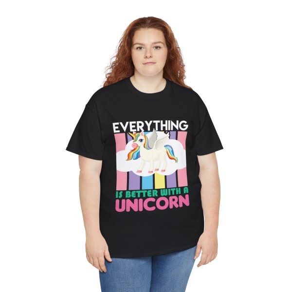 Unicorn Black Color T-Shirt For Unisex Heavy Cotton Tee