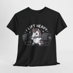 Unicorn Gym Black Color T-Shirt For Unisex Heavy Cotton Tee