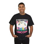 Unicorn Black Color T-Shirt For Unisex Heavy Cotton Tee