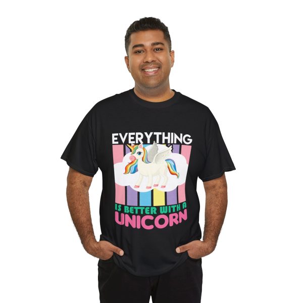 Unicorn Black Color T-Shirt For Unisex Heavy Cotton Tee