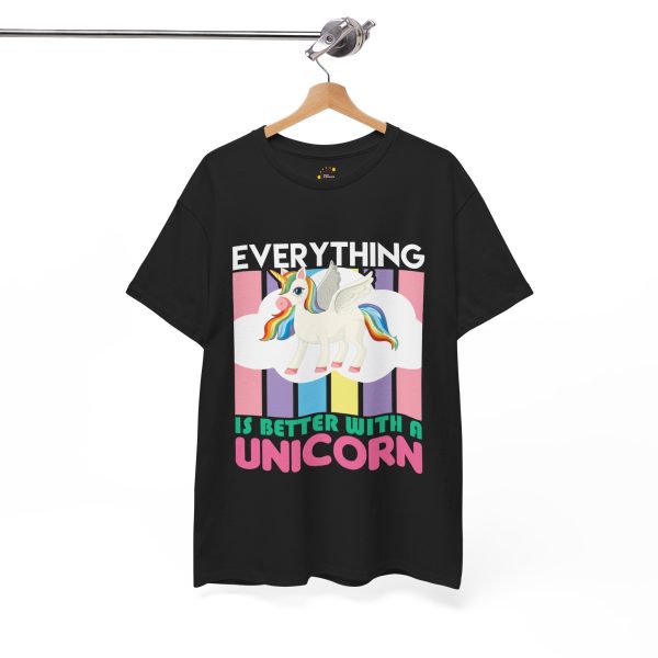 Unicorn Black Color T-Shirt For Unisex Heavy Cotton Tee
