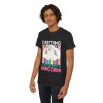 Unicorn Black Color T-Shirt For Unisex Heavy Cotton Tee