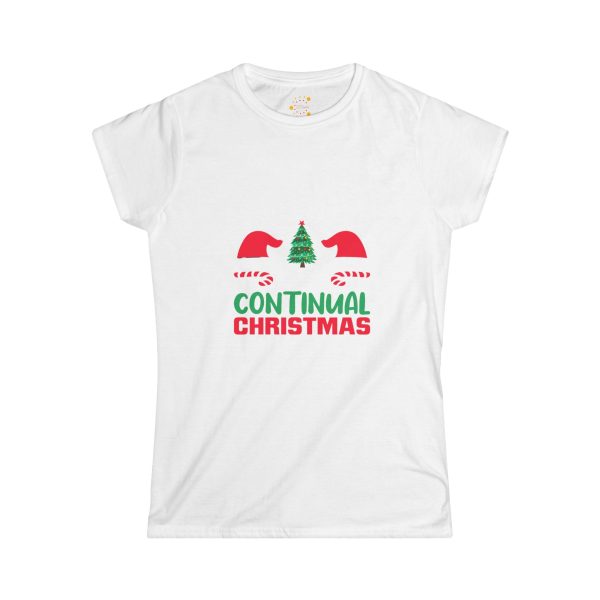 Continual Christmas White Color Tshirt Women's Softstyle Tee