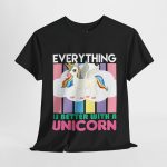 Unicorn Black Color T-Shirt For Unisex Heavy Cotton Tee
