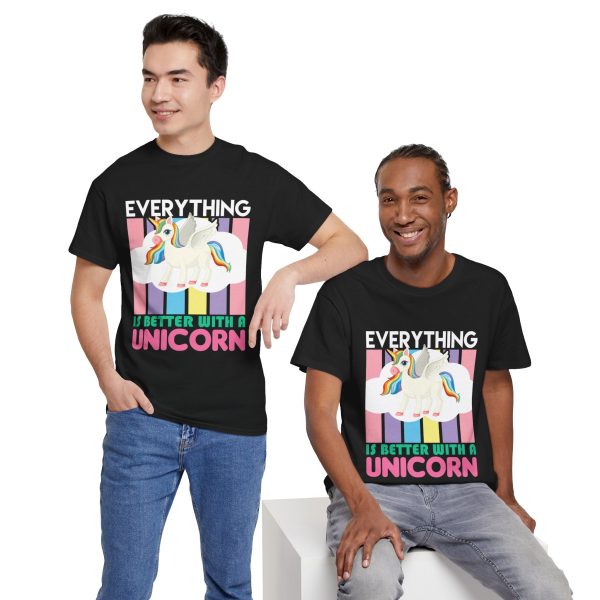 Unicorn Black Color T-Shirt For Unisex Heavy Cotton Tee