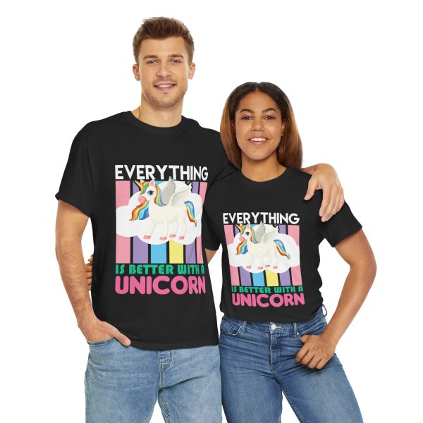 Unicorn Black Color T-Shirt For Unisex Heavy Cotton Tee
