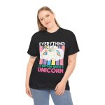 Unicorn Black Color T-Shirt For Unisex Heavy Cotton Tee