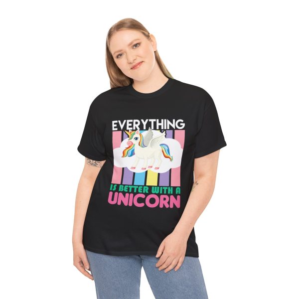 Unicorn Black Color T-Shirt For Unisex Heavy Cotton Tee