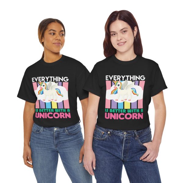 Unicorn Black Color T-Shirt For Unisex Heavy Cotton Tee