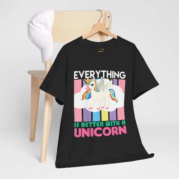 Unicorn Black Color T-Shirt For Unisex Heavy Cotton Tee