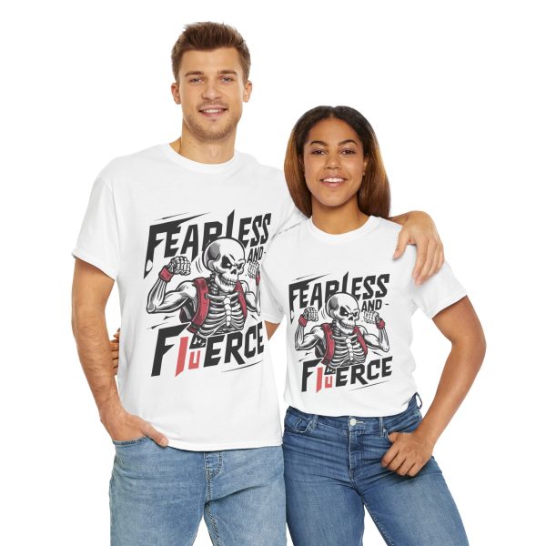 Fearless and fierce white Color T-Shirt For Unisex Heavy Cotton Tee Fearless and fierce white Color T-Shirt For Unisex Heavy Cotton Tee