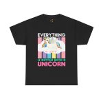 Unicorn Black Color T-Shirt For Unisex Heavy Cotton Tee