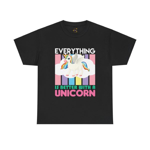 Unicorn Black Color T-Shirt For Unisex Heavy Cotton Tee