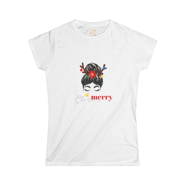 Marry Christmas White Color Tshirt For Women's Softstyle Tee Marry Christmas White Color Tshirt For Women's Softstyle Tee