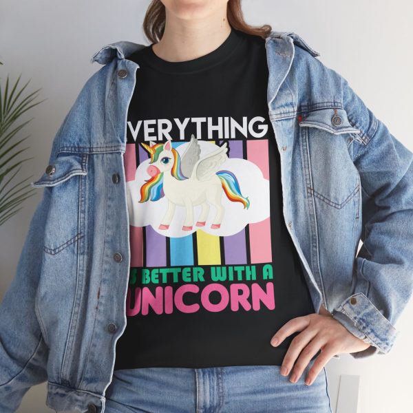 Unicorn Black Color T-Shirt For Unisex Heavy Cotton Tee