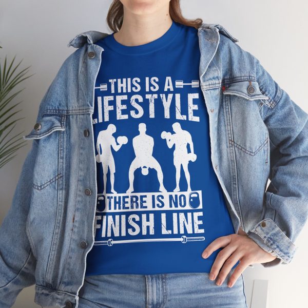 Gym This Is The Lifestyle Royal Color T-Shirt For Unisex Heavy Cotton Tee