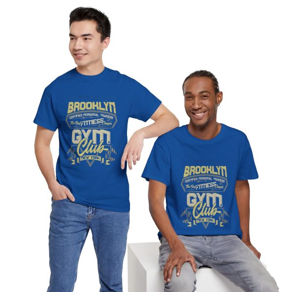 Brooklyn GYM Club Blue Color T-Shirt For Unisex Heavy Cotton Tee
