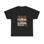 Fitness Is My Passion gym Black color Tshirt For Unisex Heavy Cotton Tee
