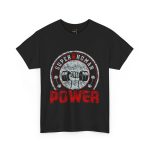 Super human power gym black color Tshirt For Unisex Heavy Cotton Tee