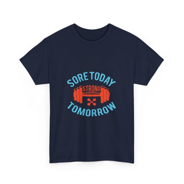 Gym Sore Today Tomorrow Navy Color T-Shirt For Men Heavy Cotton Tee Gym Sore Today Tomorrow Navy Color T-Shirt For Men Heavy Cotton Tee