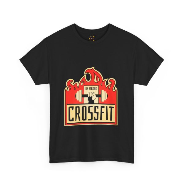 GYM Cross Fit Black Color T-Shirt For Unisex Heavy Cotton Tee