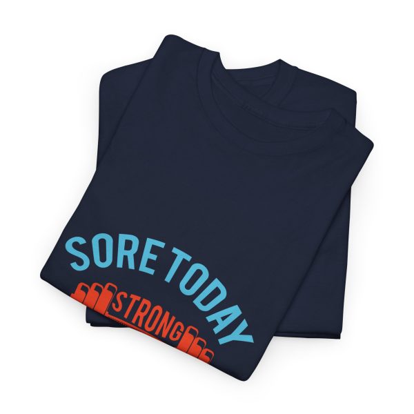 Gym Sore Today Tomorrow Navy Color T-Shirt For Men Heavy Cotton Tee Gym Sore Today Tomorrow Navy Color T-Shirt For Men Heavy Cotton Tee