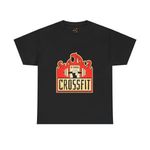 GYM Cross Fit Black Color T-Shirt For Unisex Heavy Cotton Tee