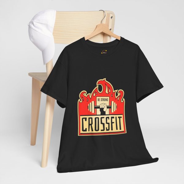 GYM Cross Fit Black Color T-Shirt For Unisex Heavy Cotton Tee