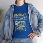 Brooklyn GYM Club Blue Color T-Shirt For Unisex Heavy Cotton Tee