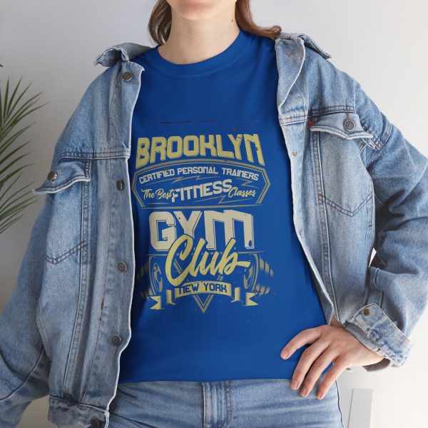 Brooklyn GYM Club Blue Color T-Shirt For Unisex Heavy Cotton Tee