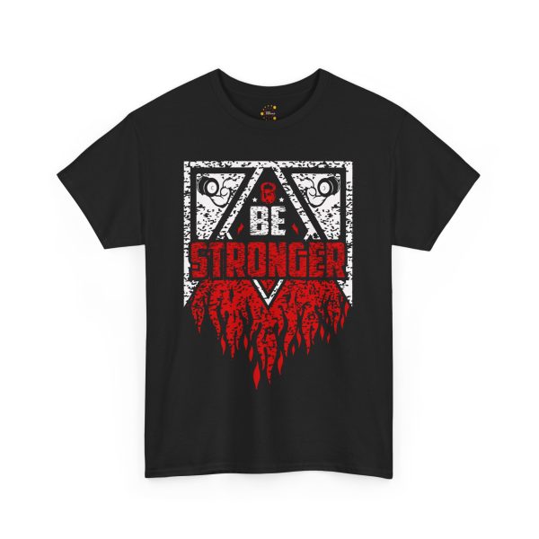 Gym be stronger Black Color T-Shirt For Unisex Heavy Cotton Tee Gym be stronger Black Color T-Shirt For Unisex Heavy Cotton Tee