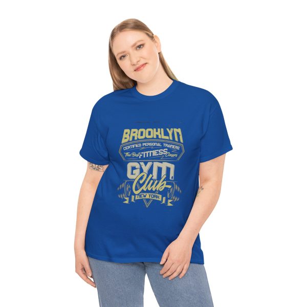 Brooklyn GYM Club Blue Color T-Shirt For Unisex Heavy Cotton Tee