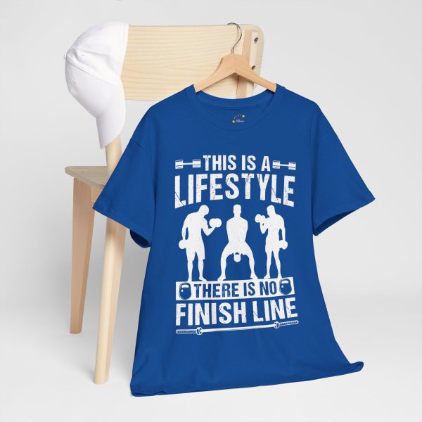 Gym This Is The Lifestyle Royal Color T-Shirt For Unisex Heavy Cotton Tee