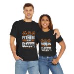 Fitness Is My Passion gym Black color Tshirt For Unisex Heavy Cotton Tee