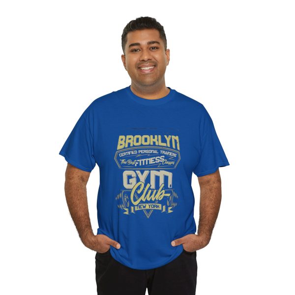 Brooklyn GYM Club Blue Color T-Shirt For Unisex Heavy Cotton Tee