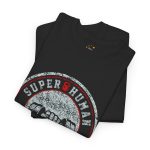 Super human power gym black color Tshirt For Unisex Heavy Cotton Tee