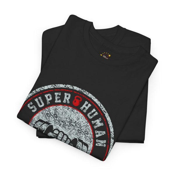 Super human power gym black color Tshirt For Unisex Heavy Cotton Tee