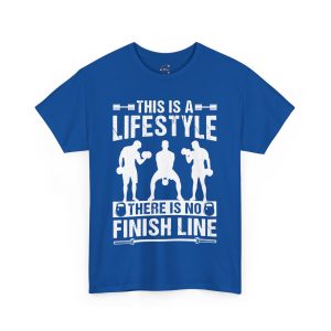 Gym This Is The Lifestyle Royal Color T-Shirt For Unisex Heavy Cotton Tee