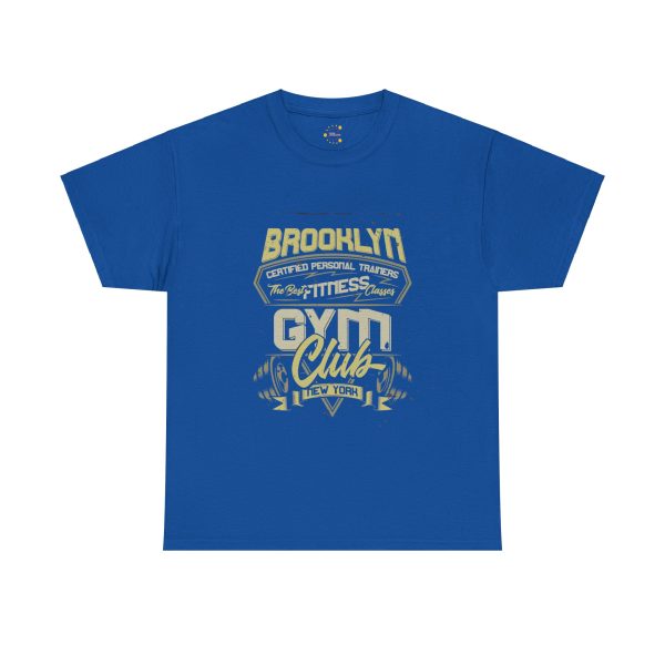 Brooklyn GYM Club Blue Color T-Shirt For Unisex Heavy Cotton Tee