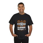 Fitness Is My Passion gym Black color Tshirt For Unisex Heavy Cotton Tee