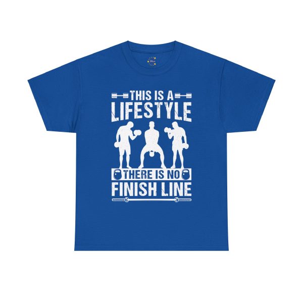 Gym This Is The Lifestyle Royal Color T-Shirt For Unisex Heavy Cotton Tee