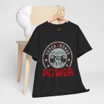 Super human power gym black color Tshirt For Unisex Heavy Cotton Tee
