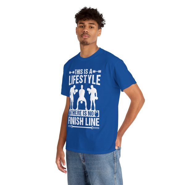 Gym This Is The Lifestyle Royal Color T-Shirt For Unisex Heavy Cotton Tee
