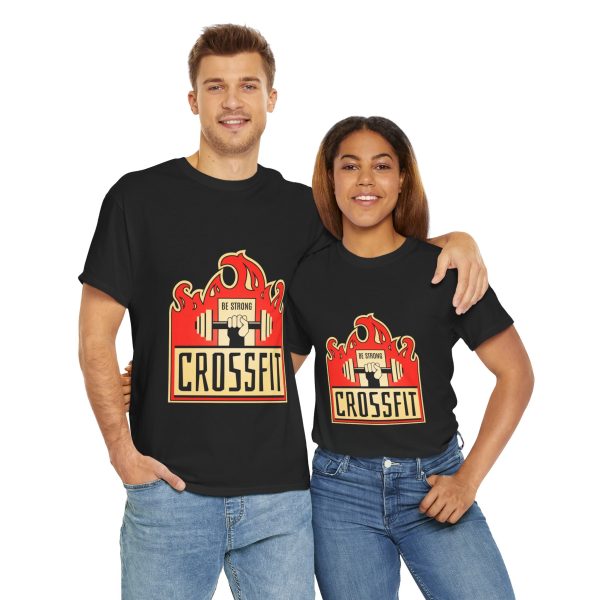GYM Cross Fit Black Color T-Shirt For Unisex Heavy Cotton Tee