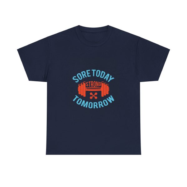 Gym Sore Today Tomorrow Navy Color T-Shirt For Men Heavy Cotton Tee Gym Sore Today Tomorrow Navy Color T-Shirt For Men Heavy Cotton Tee