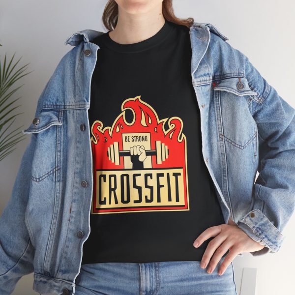GYM Cross Fit Black Color T-Shirt For Unisex Heavy Cotton Tee