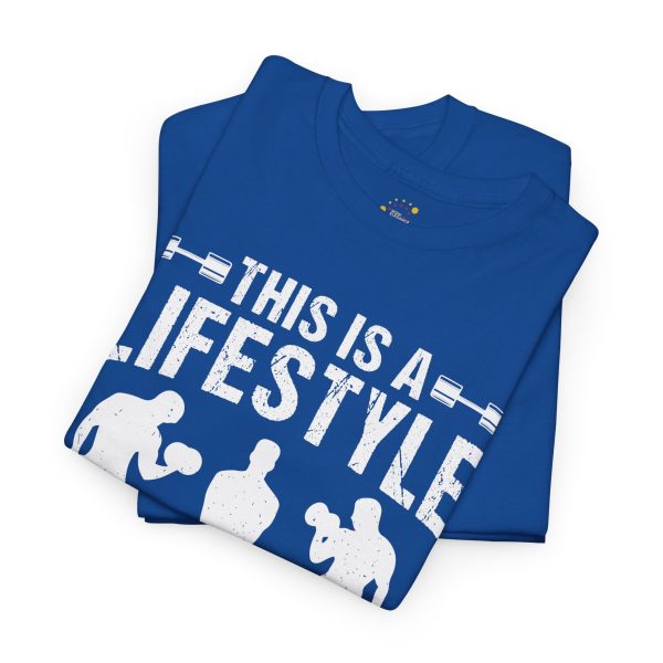 Gym This Is The Lifestyle Royal Color T-Shirt For Unisex Heavy Cotton Tee